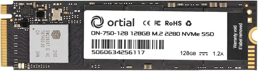 ON-750-128 ORTIAL ON-750 128GB M.2 2280 NVME SSD