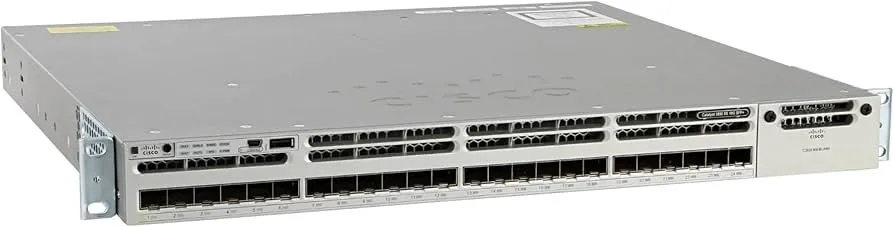 WS-C3850-24XS-E CISCO Stackable 24 SFP+ Ethernet ports. with 715WAC power supply 1 RU. IP Services feature set