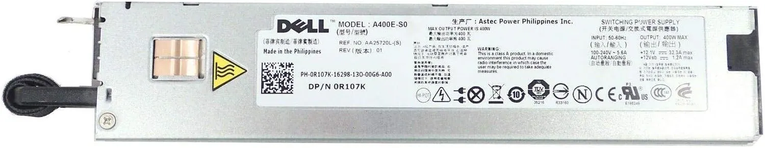 FONTE DELL POWEREDGE 400W, R310, 0R107K, R107K, A400E-S0