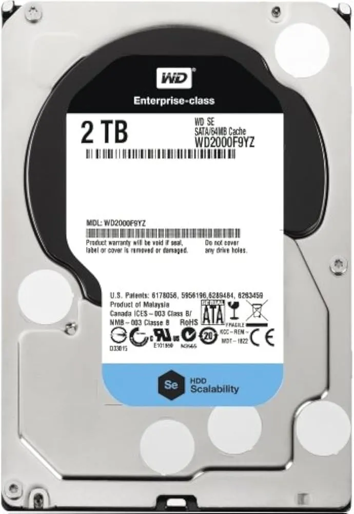WD2000F9YZ WD 2TB 7,2K 6G 3,5INCH SATA HARD DRIVE