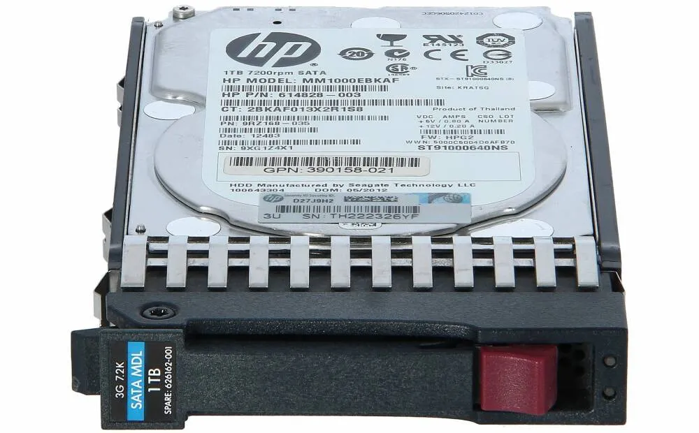 626162-001 HP HP 1TB SATA 3G 7.2K SFF (2.5in) HDD
