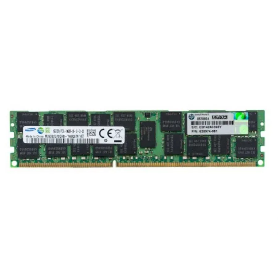 632204-001 HP HPE 16GB (1X16GB) DUAL RANK X4 PC3L-10600 (DDR3-1333) REGISTERED CAS-9 LP MEMORY KIT