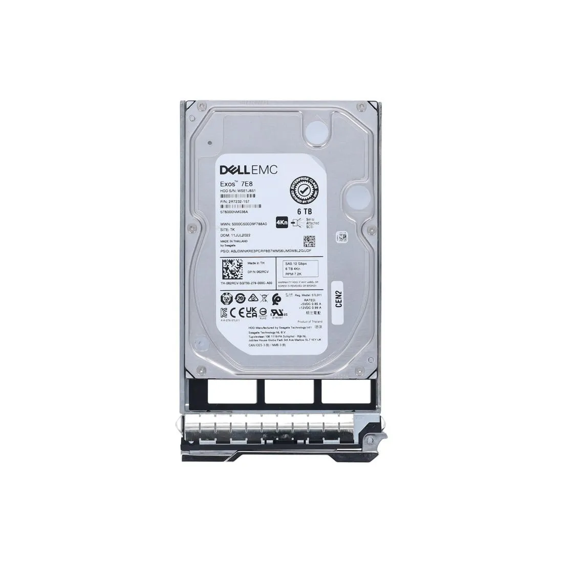 62RCV-EQ DELL EQUALLOGIC 6TB 7,2K 12G 3,5INCH SAS HDD