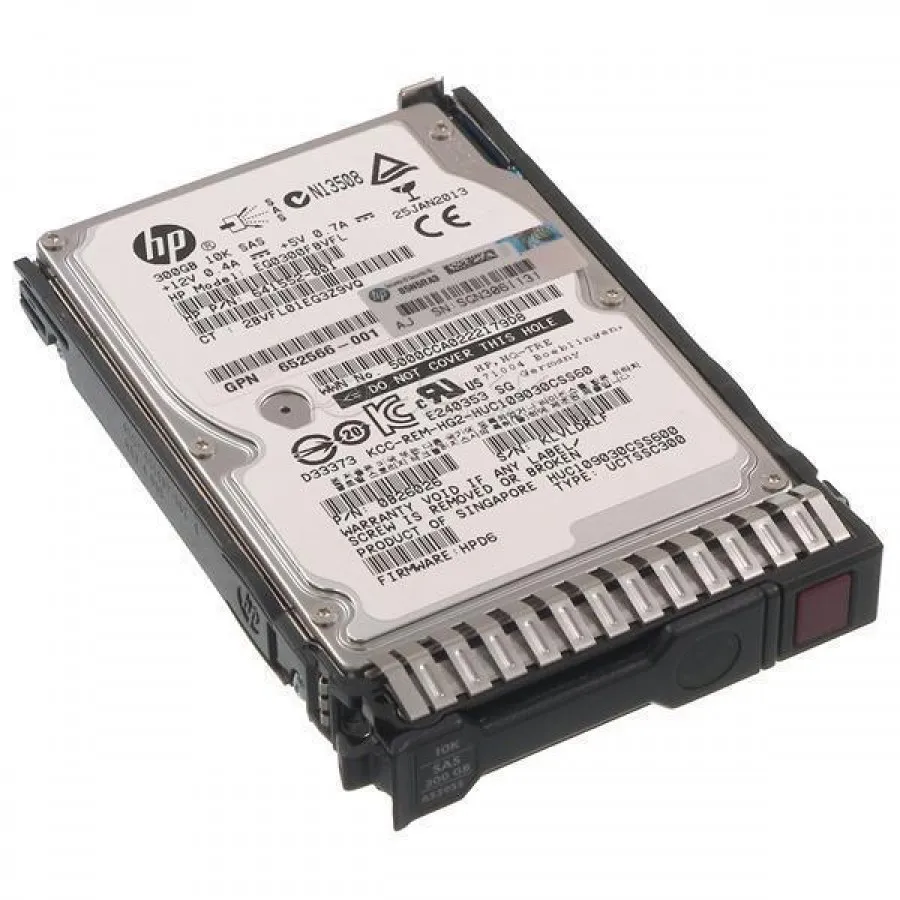 652564-B21 HP 300GB SAS 6G 10K SFF (2.5in) SC HDD