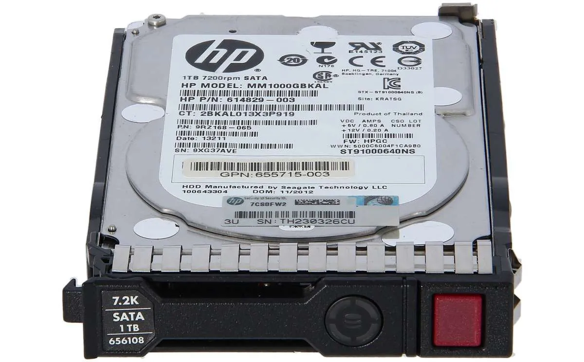 655710-B21 HP 1TB 6G SATA 7,2K 2,5INCH SC MDL HDD