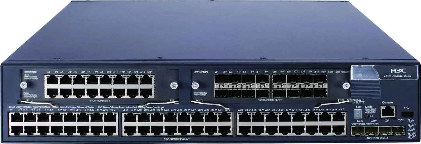 JC101A HP HP 5800-48G SWITCH W/2 SLOTS