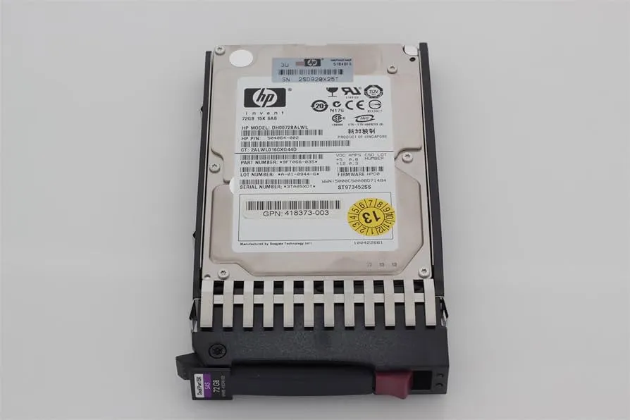 418371-B21 CPQ 72GB 15K rpm Hot Plug SAS 2.5 Dual Port Hard Drive