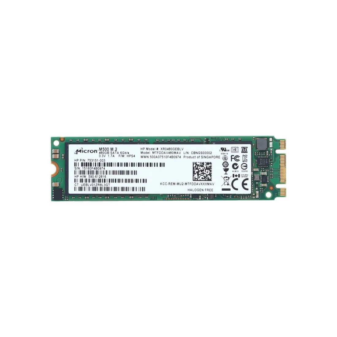 753151-003 HP M500 480GB 6G M,2 MLC SATA SSD