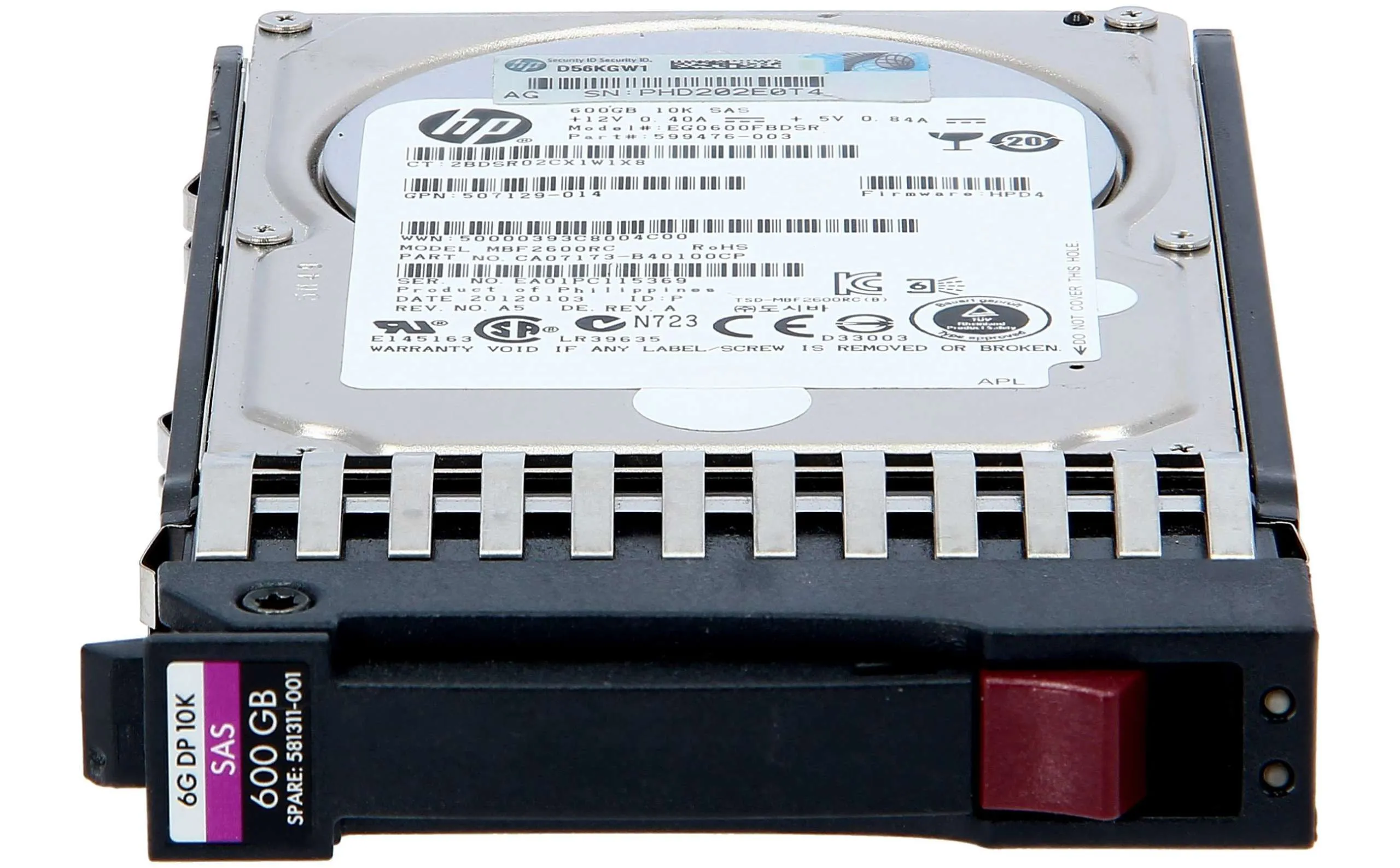 581286-B21 HP 600GB SAS 6G 10K SFF (2.5in) HDD