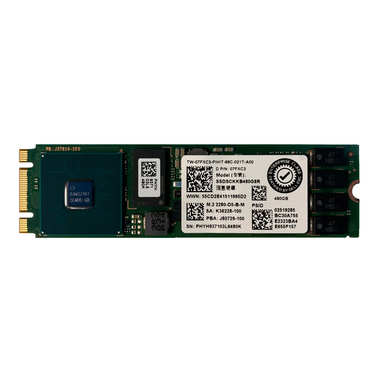 7FXC3 480GB SSD 6G SATA M.2 RI TLC Dell Intel