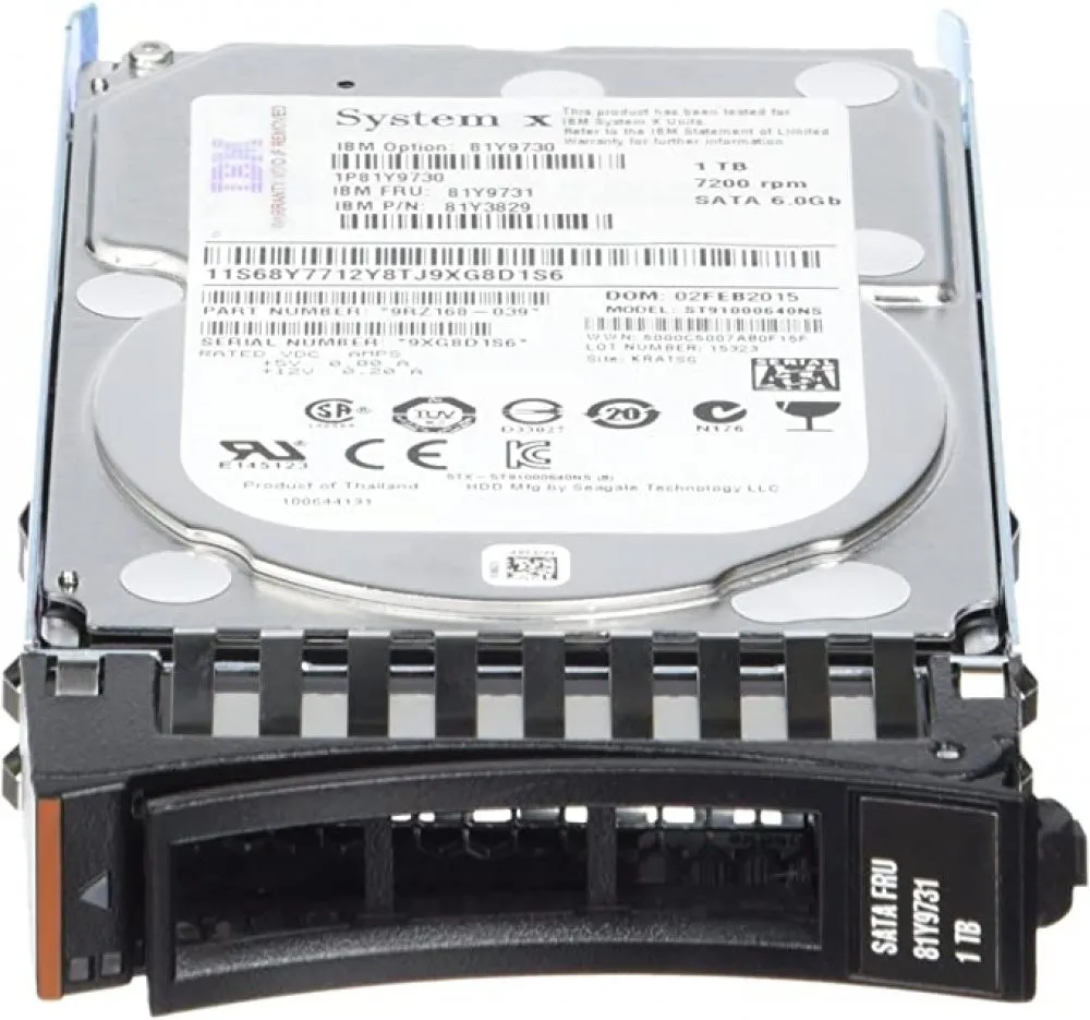 81Y9730 IBM 1TB 7,2K 6G 2,5INCH SATA HDD