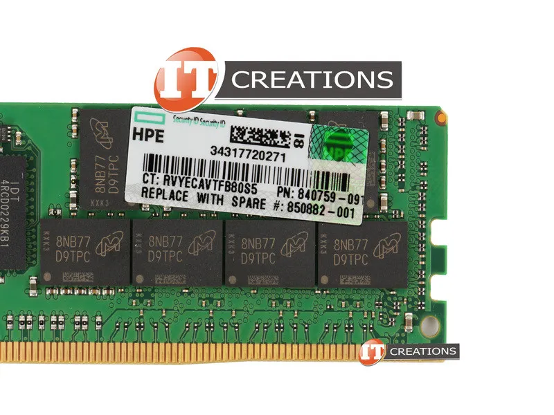 840759-091 HP HPE 64GB (1x64GB) Quad Rank x4 DDR4-2666 CAS-19-19-19 Load Reduced Smart Memory Kit