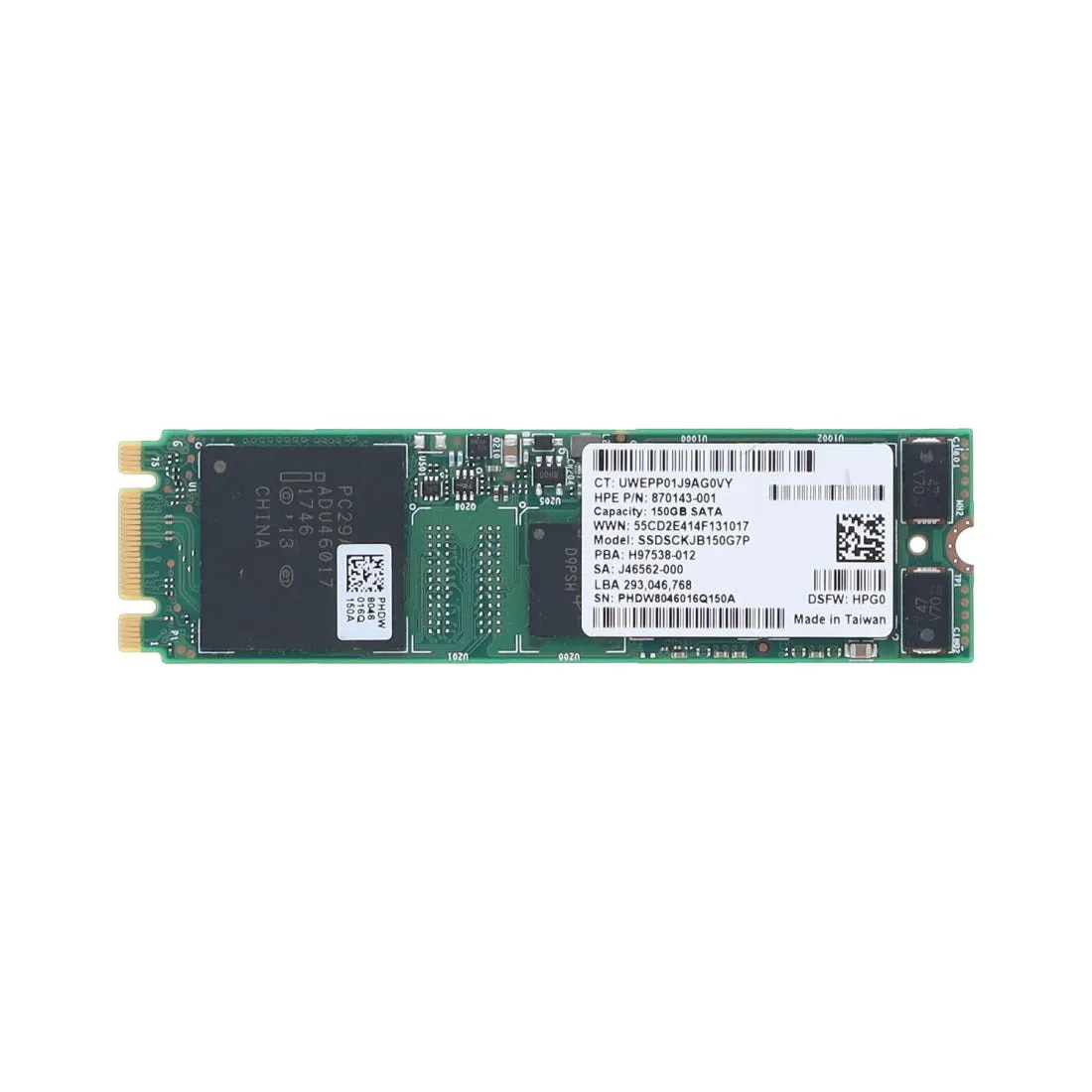 870143-001 HP 150GB 6G M,2 2280 DS RI SATA SSD