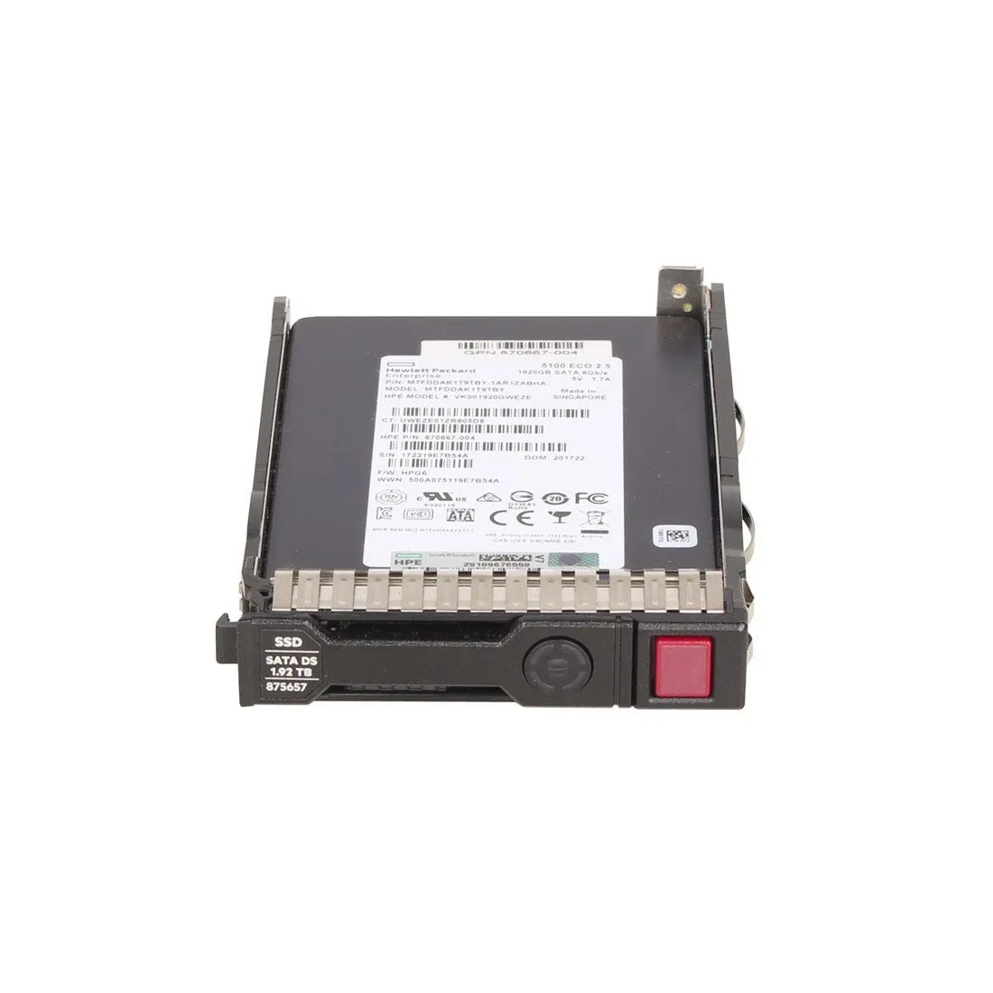 875513-B21 HPE 1,92TB 6G 2,5INCH RI DS SATA SSD