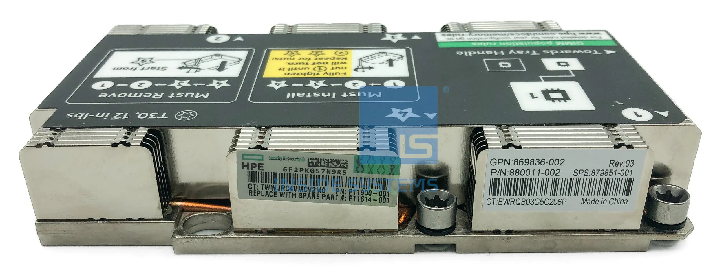 879851-001 HP Heatsink Processor1 XL1x0r Gen10