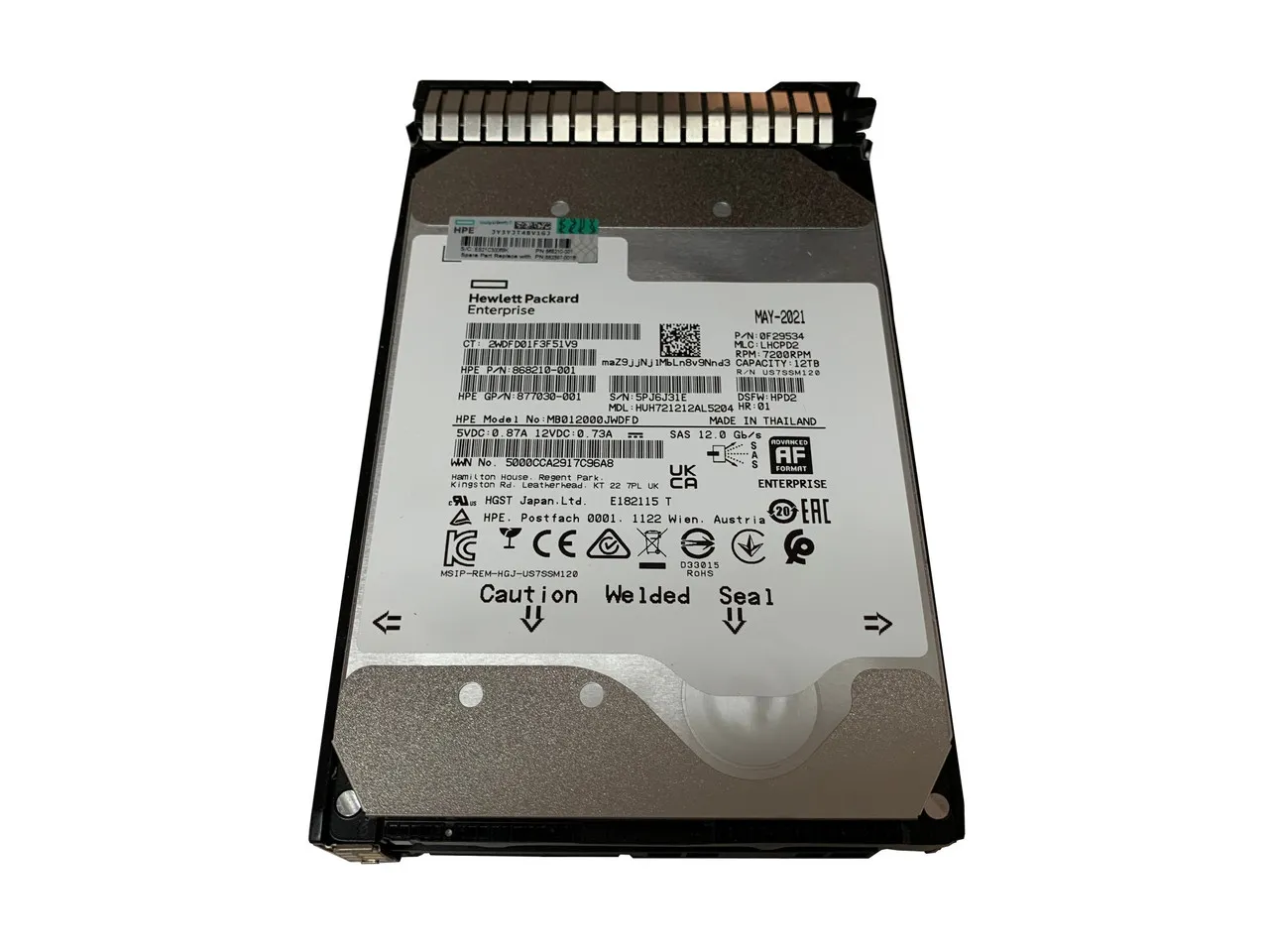 881785-B21 HPE 12TB 7.2K 6G 3.5INCH SC HE DS SATA HDD