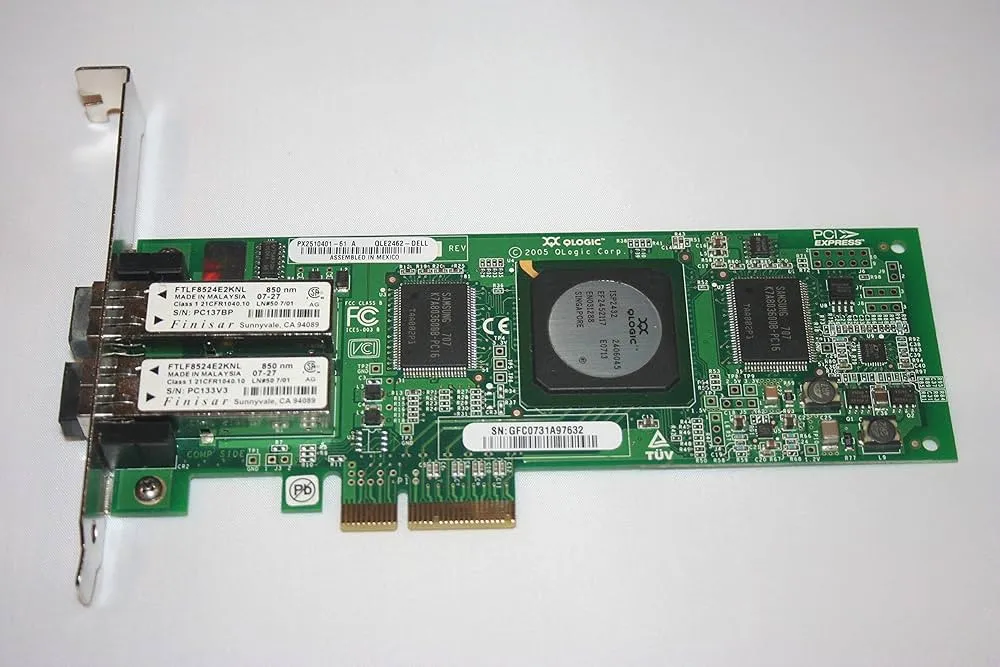 DH226 QLogic Dell QLogic QLE2462 4Gb Dual Port HBA Fibre Adapter PCI-E