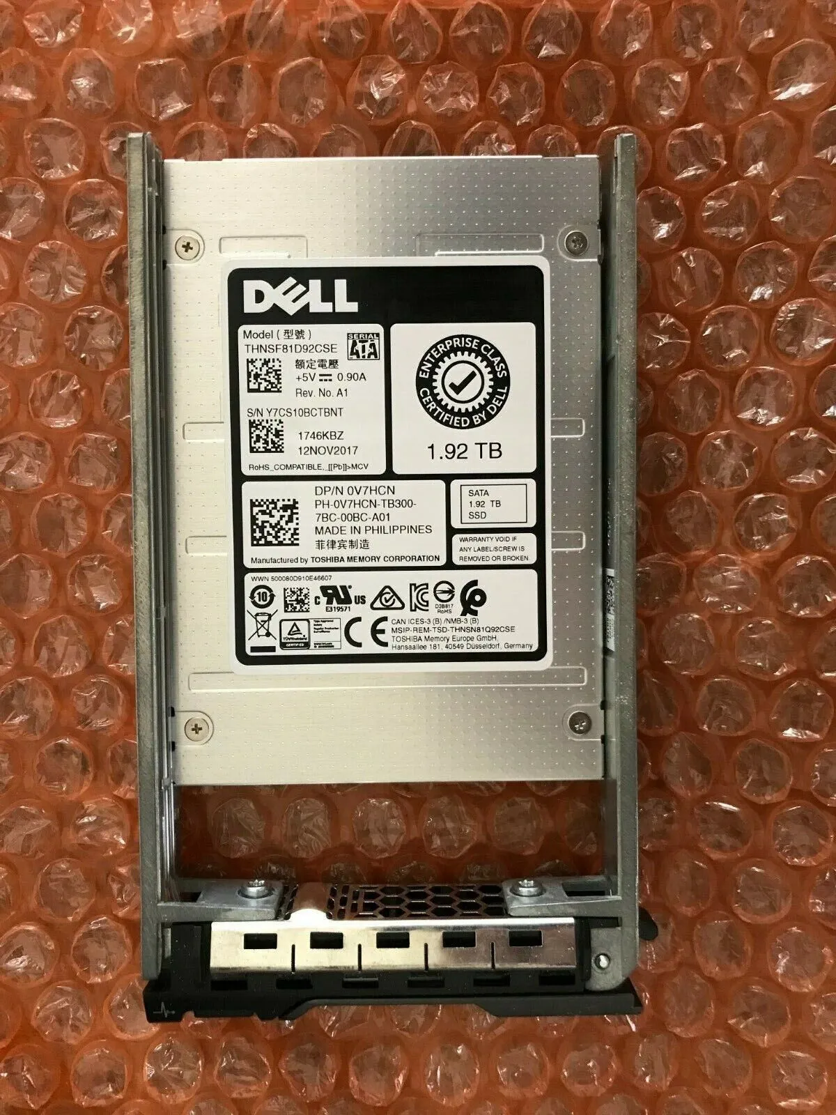 Dell V7HCN Disk 1.92TB SSD 6G SATA 2.5 MLC