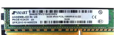 809808-001 HP 32GB (1*32GB) 4RX4 PC3L-10600R DDR3-1333MHZ VLP RDIMM