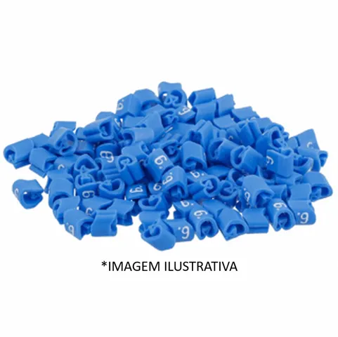 ANILHAS AZUIS - LETRAS E NÚMEROS - CDR