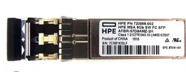 720998-002 HP MSA 2040 8GB SHORT WAVE FIBRE CHANNEL SFP+ TRANSCEIVER