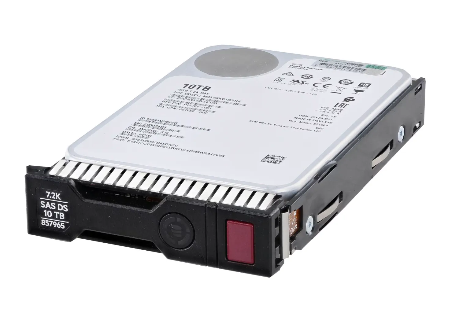 857962-001 HP HPE 10TB SAS 12G Midline 7.2K LFF (3.5in) SC HDD