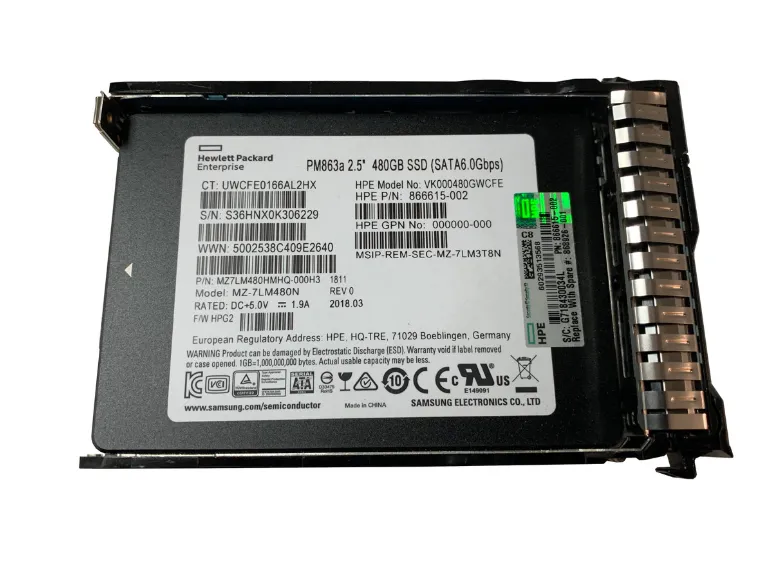HP 868818-B21 480GB SATA 6G Read Intensive SFF (2.5in) SC SSD