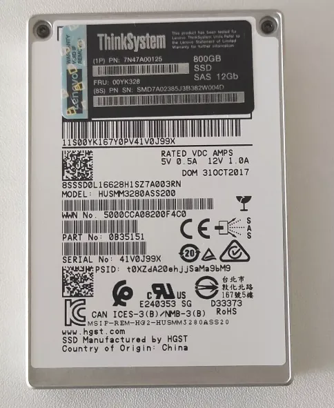 7N47A00125 ThinkSystem 2.5 HUSMM32 800GB