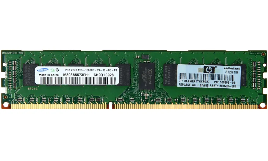 HPQ 500656-B21 2GB 2Rx8 PC3-10600R-9