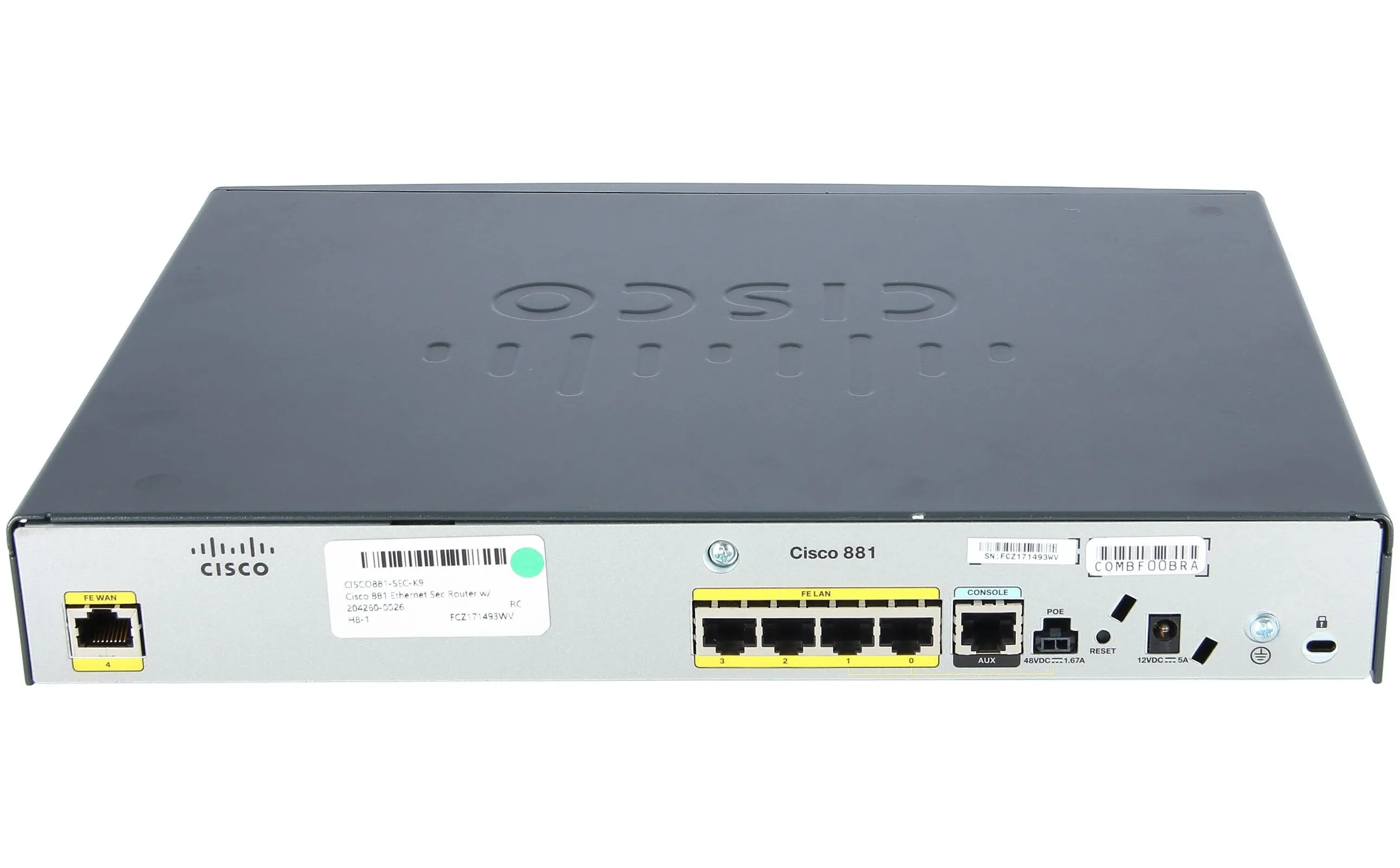 CISCO881-SEC-K9 CISCO 881 SECURITY ROUTER W/ADVANCED IP
