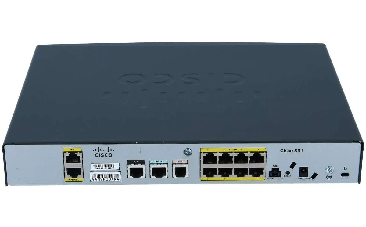CISCO891-K9 CISCO Cisco 891 Gigabit Ethernet Security Router
