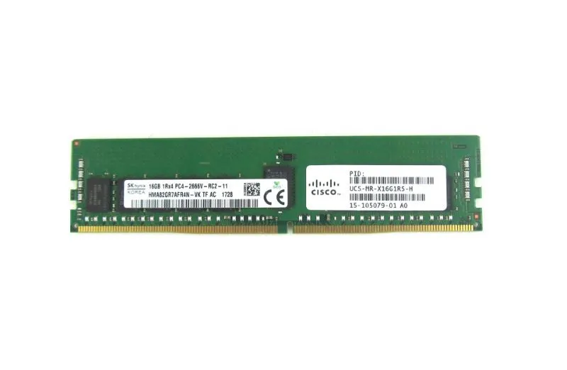 UCS-MR-X16G1RS-H CISCO 16GB (1*16GB) 1RX4 PC4-21300V-R DDR4-2666MHZ RDIMM