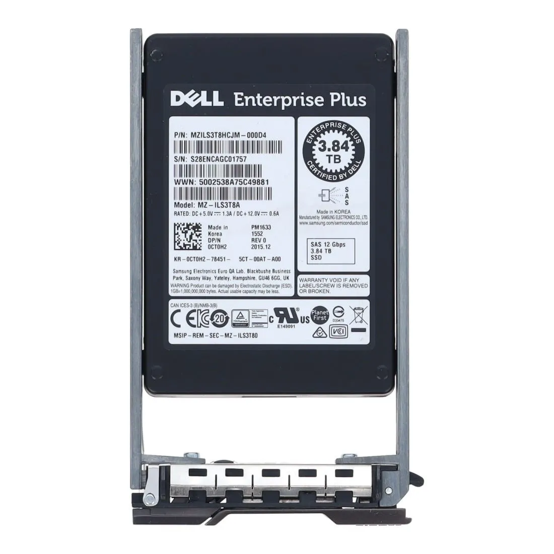 CT0H2-CLE DELL COMPELLENT ENTERPRISE 3,84TB 12G 2,5INCH RI MLC SAS SSD