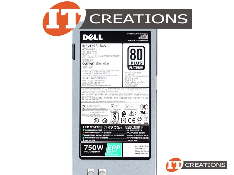 953MX Dell Power Supply 750W 13th Gen