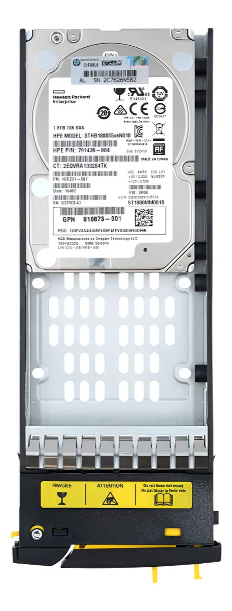 HD HP 1.8TB, 840460-001, K2P94B, 3PAR, 2,5, SAS, 10K, 12GBPS