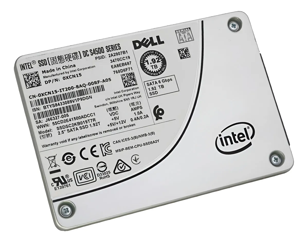 Ssd Dell Enterprise 1.92tb, Xcn15, 2.5, Sata, 6gbps, Read Intensive, G11 A G16