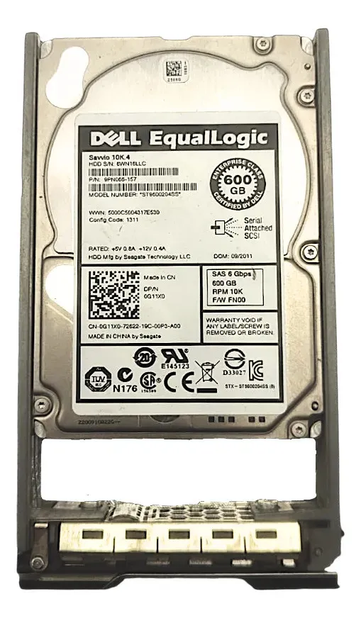 HD DELL EQUALLOGIC SAS 600GB 10K 2,5 DELL 0G11X0 G11X0