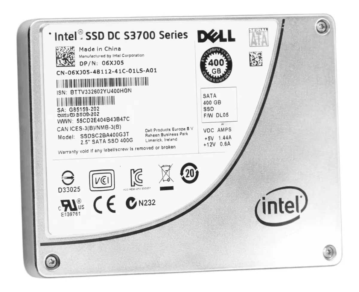 SSD DELL 06XJ05 400GB 6G 2.5 SATA SSDSC2BA400G3T DC S3700
