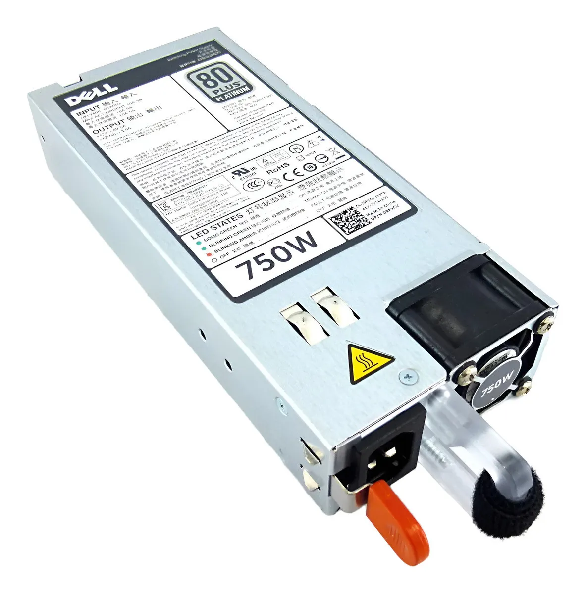 FONTE DELL 750W, 80PLUS, 8H33M, 5RHVV, Y9VFC, R530, R530XD, R630, R730, R730XD, T330, T430, T630