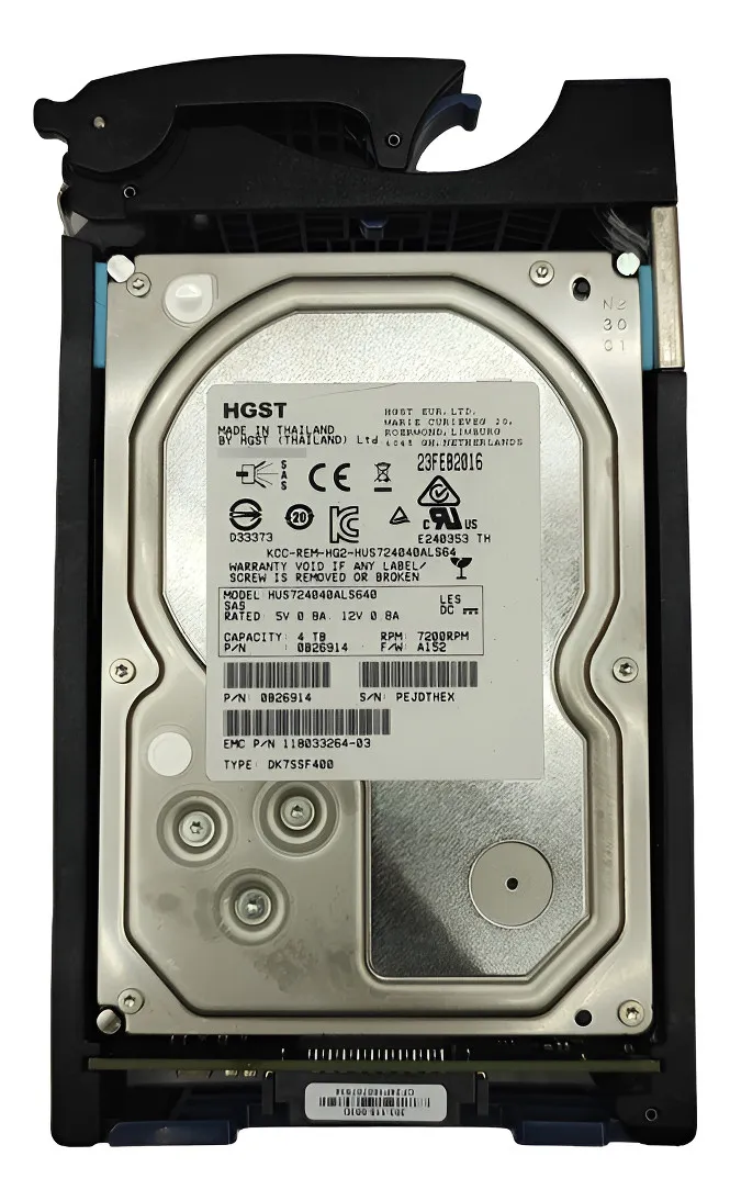 HD EMC 4TB, 005050953, 005052064, 3.5, SAS, 7.2K, 6GBPS, VNX