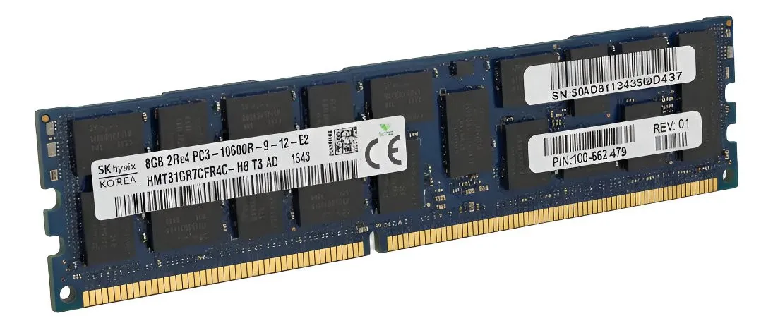 MEMORIA EMC 8GB DDR3 PC3-10600R 133MHZ ECC 100-562-479