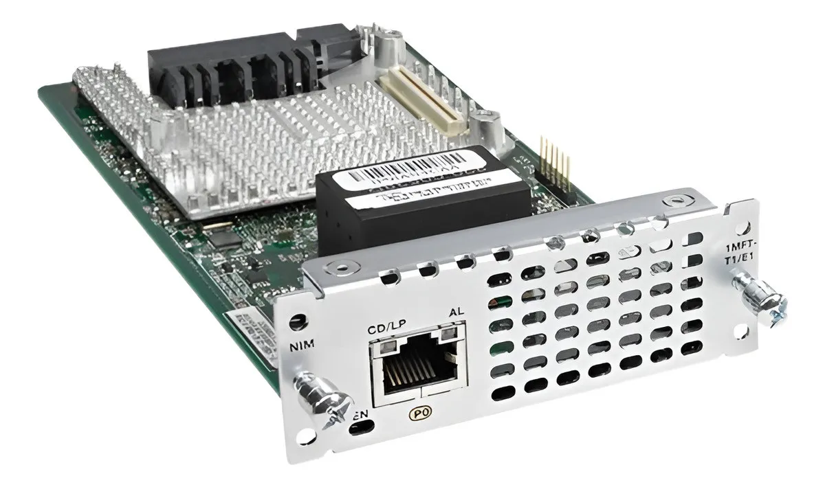 PLACA CISCO, NIM-1MFT-T1/E1, SFP, ETHERNET,  MÓDULO T1/E1 DE VOZ DE TRONCO MULTIFLEX DE 1 PORTA