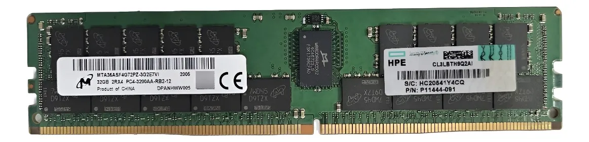 MEMORIA SERVIDOR HP 32GB, P11444-091, DDR4, 2RX4, RDIMM, 3200MHZ