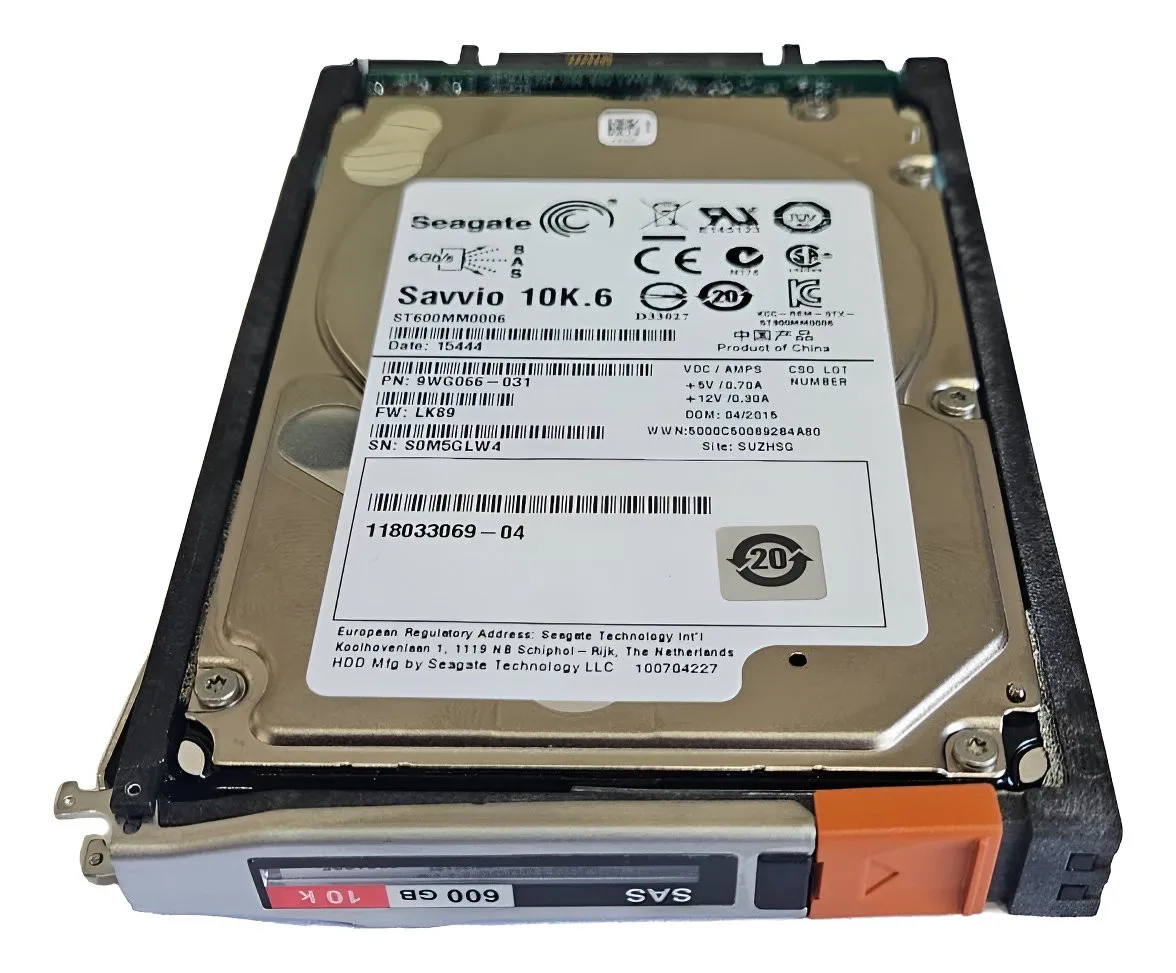 HD EMC 600GB, 005051335, 2.5, SAS, 10K, 6GBPS, VMAX