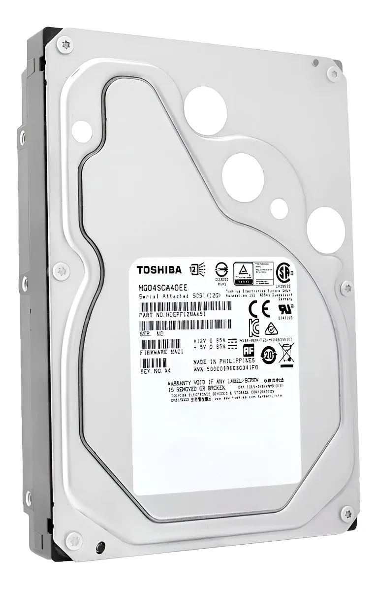 HD TOSHIBA ENTERPRISE 4TB, MG04SCA40EE, 3.5, SAS, 7.2K, 12GBPS