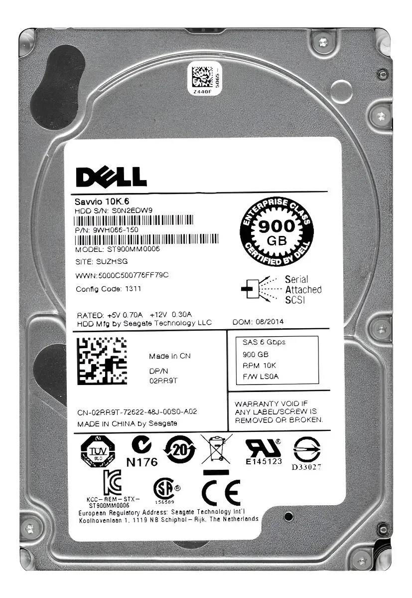 Hd Dell Enterprise 900gb, 2.5, Sas, 10k, 6gbps, G11 A G17