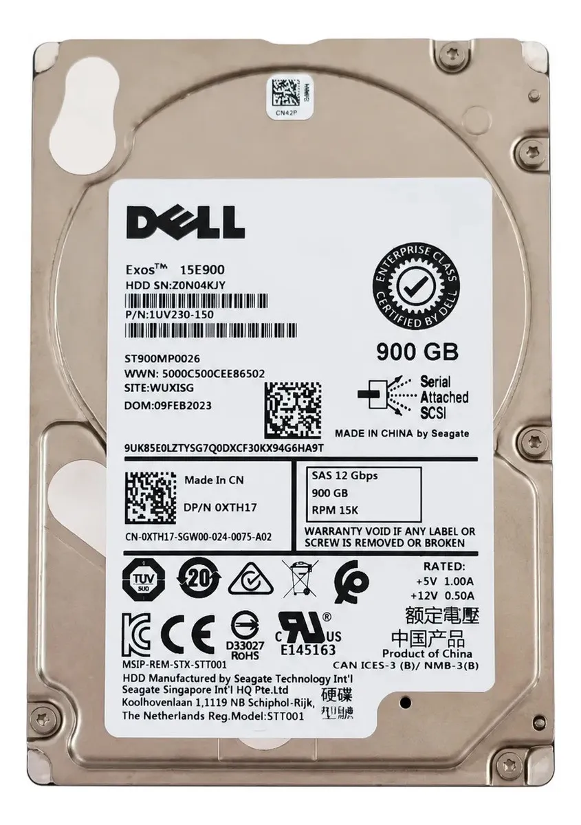 HD DELL SEAGATE 900GB XTH17 SAS 15K 2.5 12GBs ST900MP0026