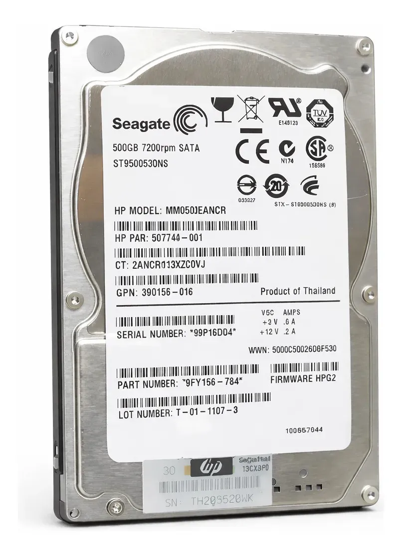 HD HP ENTERPRISE 500GB, 507749-001, 2.5, SATA, 7.2K, 3GBPS