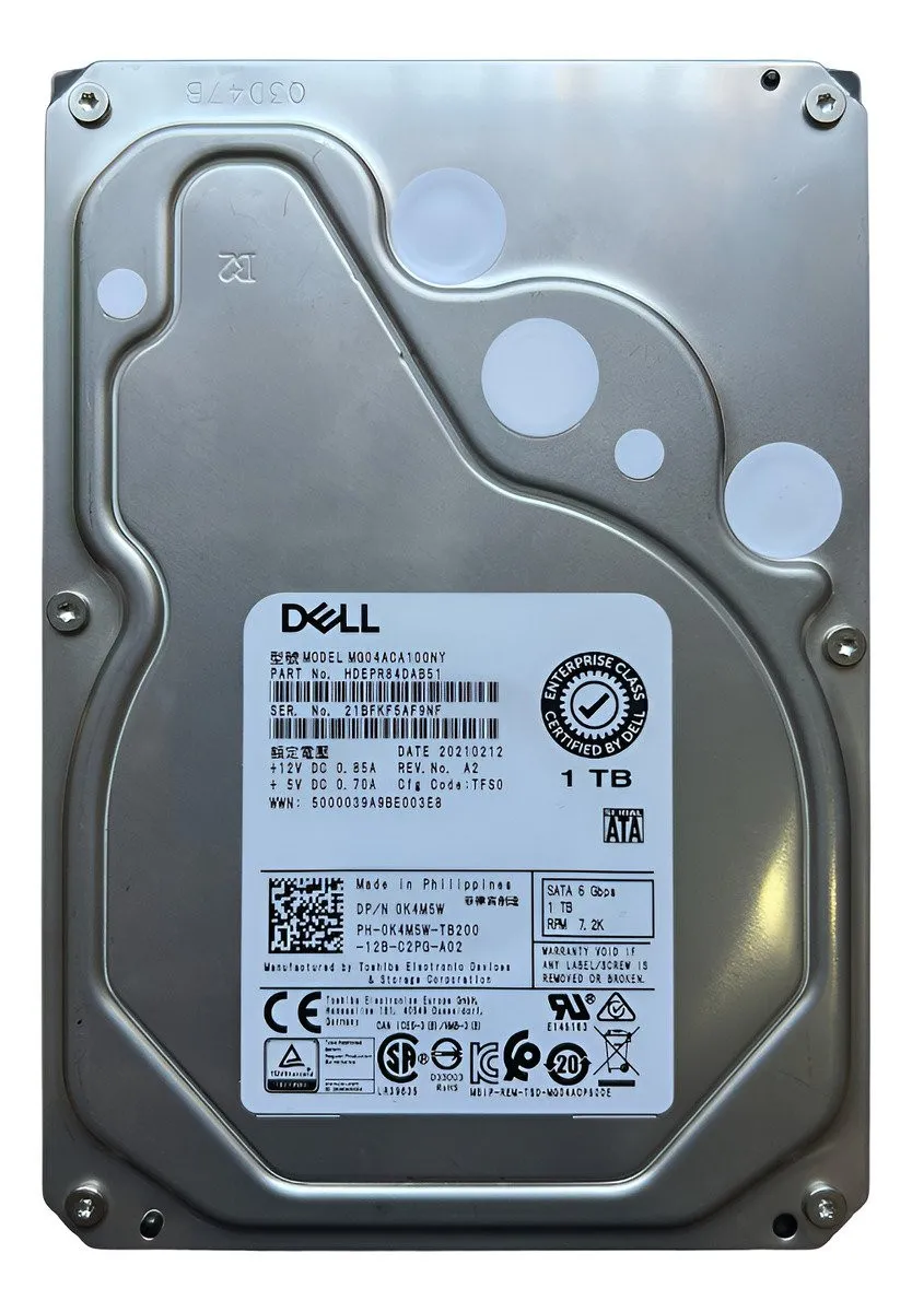 HD DELL 1TB 7.2K RPM SATA 6GBPS 512N 3.5 14G 400-ASHH K4M5W