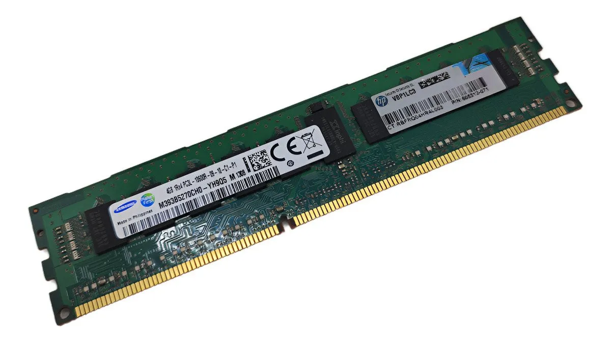 MEMÓRIA HP 4GB DDR3 1RX4 PC3L-1060R 605312-071 M393B5270CHO-YH9Q5